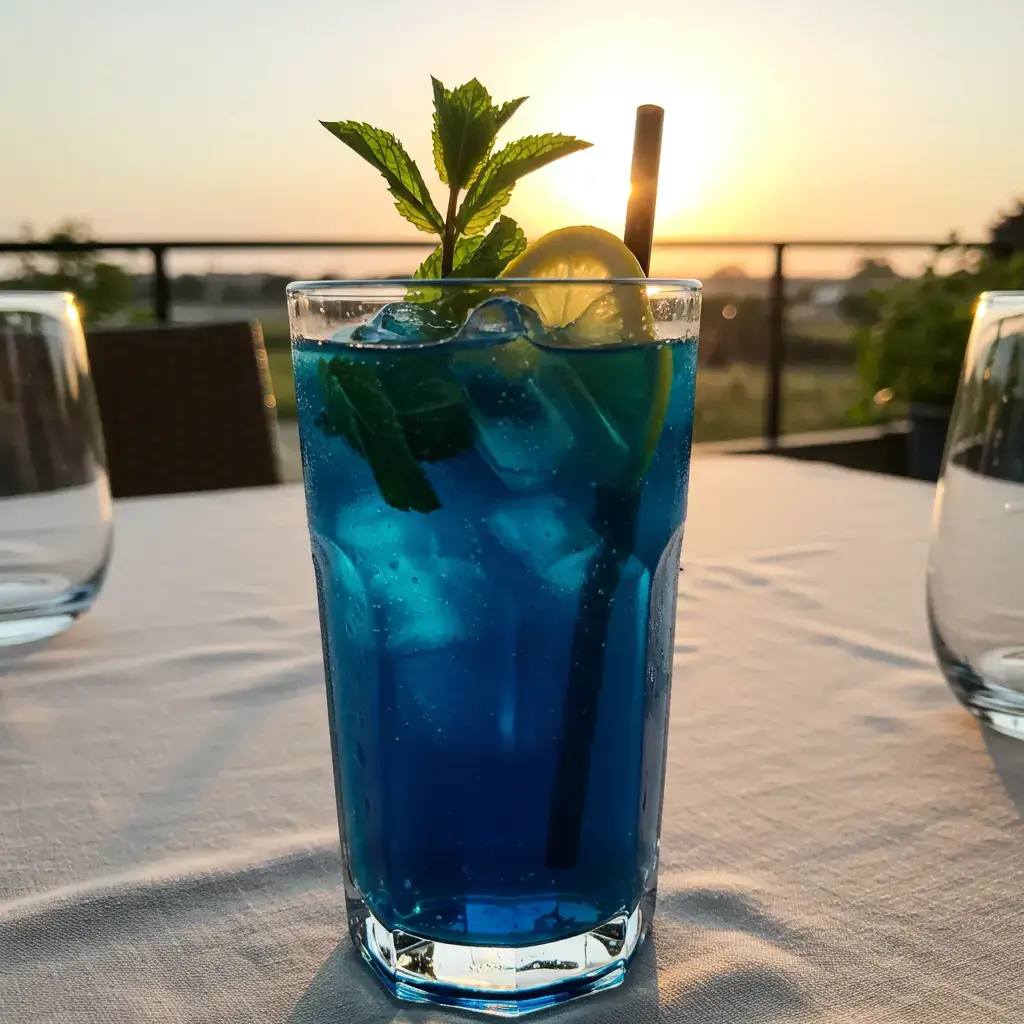 Butterfly Pea Flower Tea Mocktail: Benefits, Recipes & Color Magic butterfly pea flower tea mocktail Butterfly pea flower tea mocktail in clear glass with citrus