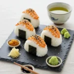 Onigiri Shrimp Recipe: Easy Japanese Rice Balls with a Seafood Twist onigiri shrimp recipe Served shrimp onigiri with garnish