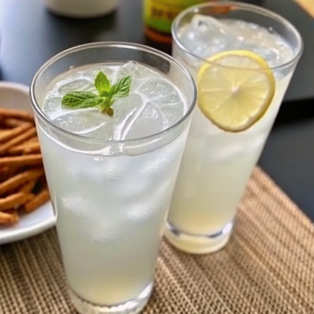 The REAL Japanese Pink Salt Recipe: Authentic vs. The Viral 'Trick' japanese pink salt recipe Two glasses of pink salt wellness drink with ice, garnished with mint and lemon